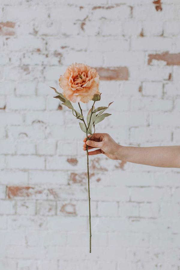 Artificial peony pale peach 54cm, diy wedding bouquets