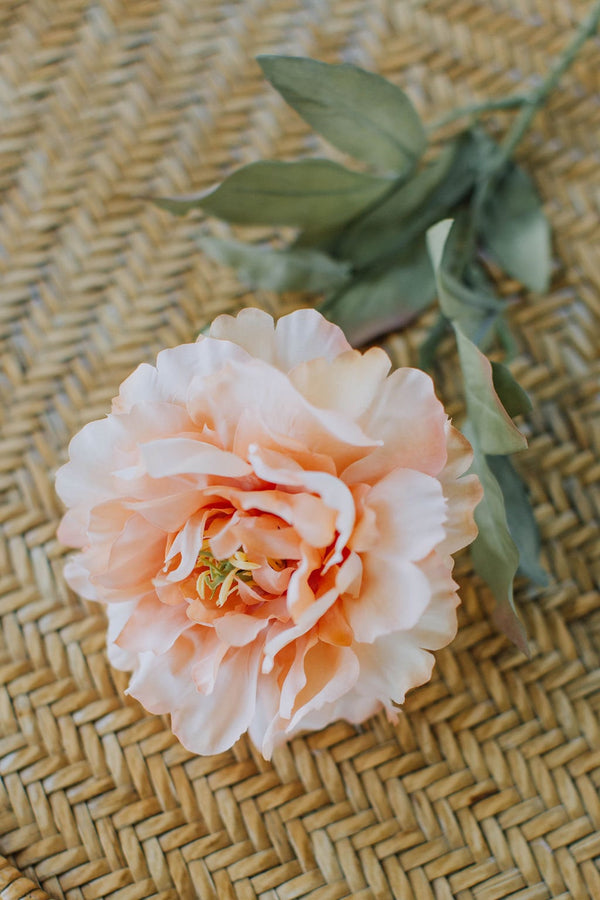 Artificial peony pale peach 54cm, diy wedding bouquets