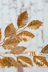 Artificial gold bay leaves, perfect for diy wedding bouquets or home decor